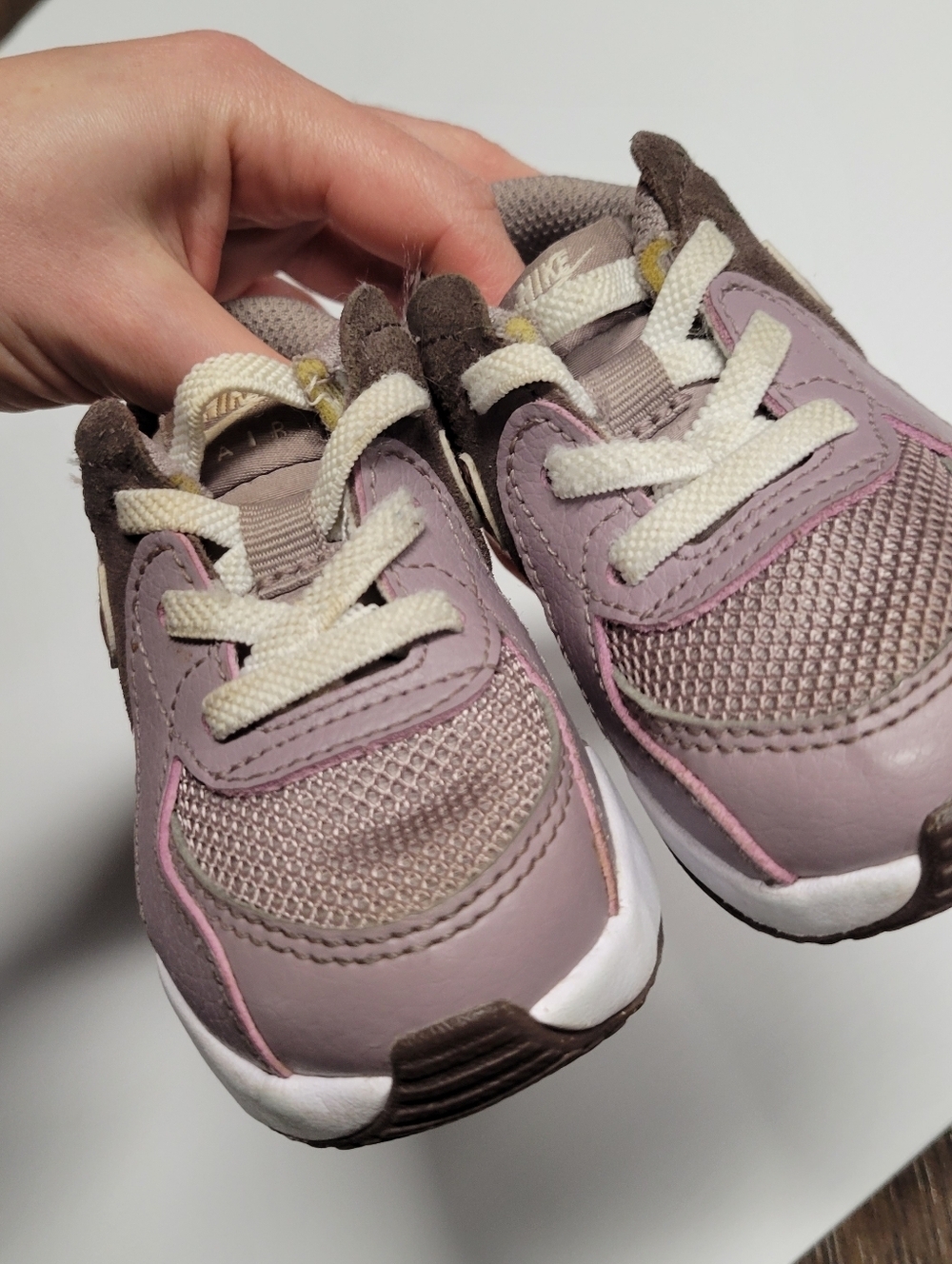 Nike Air Max 90 Baby Sneakers Size 4C - Pink/Lavender/Brown - Picture 3 of 7